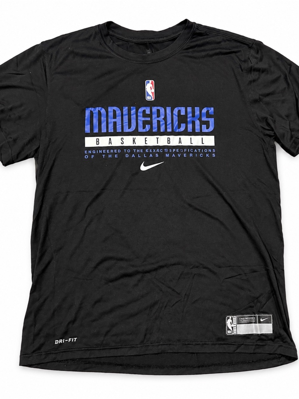 Nike NBA Dallas Mavericks Dri-FIT Black Basketball Shirt Large